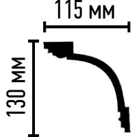 Карниз Decomaster 2400x130x115 мм арт-DT-88107 — фото 2, Карнизы