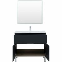 Тумба под раковину Aquanet Алвита New 90 Антрацит арт-303911 — фото 7, Тумбы под раковину