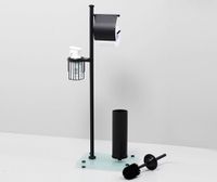 Напольная стойка WasserKRAFT Abens Черная глянцевая арт-K-1264B — фото 3, Стойки - набор держателей