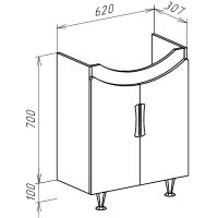 Товар: Тумба под раковину Bellezza Лагуна 65 Красная арт-4632110240036 - фото 2 Тумба под раковину Bellezza Лагуна 65 Красная арт-4632110240036 — фото 2, Тумбы под раковину