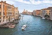 Фреска Ortograf Венеция 4095 Фактура бархат FX Флизелин (4*2,7) Оранжевый/Синий, Город арт-4095 (бархат FX) — фото 2, Фрески