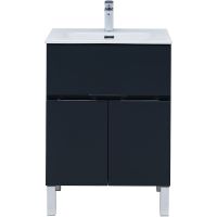 Тумба под раковину Aquanet Алвита New 60 Антрацит арт-277547 — фото 6, Тумбы под раковину