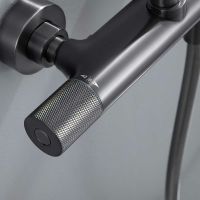 Душевая система Vincea Desire с термостатом Вороненая сталь арт-VSFS-1D0TGM — фото 5, Душевые стойки