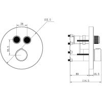 Душевая система Vincea Inspire с термостатом Хром арт-VSFW-3I22MT5CH — фото 10, Встраиваемые душевые комплекты