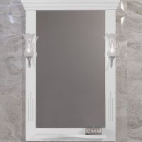 Зеркало Opadiris Риспекто 65 Белое матовое с выключателем арт-00-00007057 — фото 1, Зеркала в ванную комнату