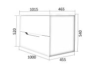 Тумба с раковиной Orange Line 100 подвесная Графит матовый арт-Li-100Tug+Ra — фото 10, Тумбы с раковиной