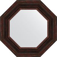 Зеркало Evoform Octagon 59х59 в багетной раме - Темный прованс 99 мм арт-BY 3826 — фото 1, Зеркала в ванную комнату