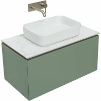 Тумба под раковину Allen Brau Infinity 85 подвесная Олива матовая арт-1.21002.CGM — фото 6, Тумбы под раковину