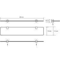 Товар: Стеклянная полка Bemeta Organic Хром арт-157102241 - фото 3 Стеклянная полка Bemeta Organic Хром арт-157102241 — фото 3, Полки для ванной и душа