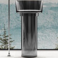 Раковина Abber Kristall 45 Черная арт-AT2702Onyx-H — фото 2, Раковины напольные