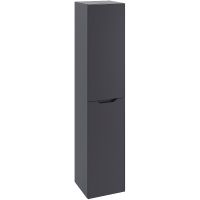 Шкаф пенал Orange Line 35 подвесной Графит матовый арт-Li-35Pug — фото 1, Пеналы для ванной комнаты