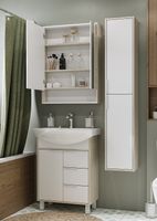 Зеркальный шкаф Aquaton Рико 65 Белый Ясень фабрик арт-1A215202RIB90 — фото 6, Зеркальные шкафы в ванную