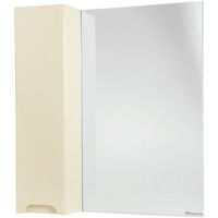Зеркало со шкафом Bellezza Андрэа 65 L Бежевое арт-4619010002070 — фото 1, Зеркальные шкафы в ванную