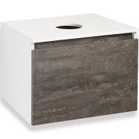 Тумба под раковину Runo Бари 60 подвесная Железный камень Белая арт-00-00001378 — фото 15, Тумбы под раковину