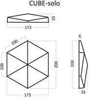 Гипсовая 3д панель Artpole Elementary Cube-solo 173x200 мм арт-E-0021 — фото 5, Гипсовые 3Д панели
