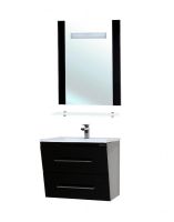 Зеркало Bellezza Берта 75 с подсветкой Черное арт-4610712050048 — фото 3, Зеркала в ванную комнату