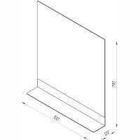 Зеркало Sanflor Тайлер 70 с полкой Черный муар арт-С16635 — фото 3, Зеркала в ванную комнату