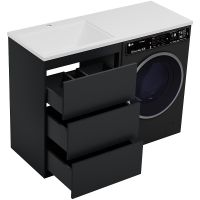 Тумба с раковиной Brevita Grafit 120 L Графит матовый арт-УТ000015085 — фото 5, Тумбы с раковиной