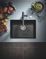 Товар: Кухонная мойка Grohe K700 61 Черный гранит арт-31655AP0 - фото 6 Кухонная мойка Grohe K700 61 Черный гранит арт-31655AP0 — фото 6, Кухонные мойки