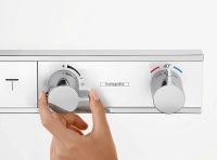 Смеситель для душа Hansgrohe RainSelect с термостатом Белый Хром арт-15357400 — фото 11, Смеситель для душа