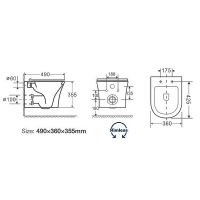 Унитаз Ceruttispa Adige Aria подвесной с сиденьем Микролифт арт-CT7837 — фото 2, Подвесные унитазы