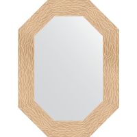 Зеркало Evoform Octagon 56x76 в багетной раме - Золотые дюны 90 мм арт-BY 7177 — фото 1, Зеркала в ванную комнату