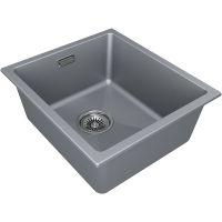 Кухонная мойка Paulmark Lumi 41 UNI Серый металлик арт-LU41-GRM — фото 2, Кухонные мойки