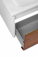 Тумба под раковину Veedi Vision 60 подвесная Дуб орех Белая арт-VSN600T-CR — фото 4, Тумбы под раковину
