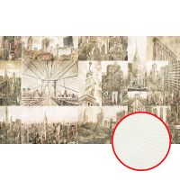 Фреска Ortograf Urban art 33563 Фактура флок FLK Флизелин (5*3) Бежевый, Город арт-33563 (флок FLK) — фото 1, Фрески