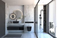 Комплект унитаза с инсталляцией Abber Bequem с сиденьем Микролифт и Черной матовой клавишей смыва арт-AC1100MB-AC0105-AC0121MB — фото 15, Комплекты унитаз + инсталляция