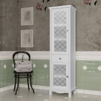 Шкаф пенал Opadiris Омега 45 L Белый матовый арт-00-00007360 — фото 2, Пеналы для ванной комнаты