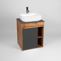 Товар: Тумба под раковину VIANT Бостон 65 подвесная Графит матовый Дуб Вотан арт-VBOS65NG-T1STP - фото 2 Тумба под раковину VIANT Бостон 65 подвесная Графит матовый Дуб Вотан арт-VBOS65NG-T1STP — фото 2, Тумбы под раковину