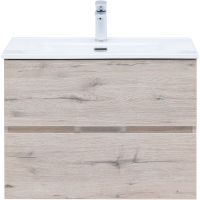 Тумба под раковину Aquanet Алвита New 70 подвесная Дуб веллингтон белый арт-303910 — фото 6, Тумбы под раковину