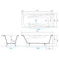 Чугунная ванна Aquatek Гамма 180x80 без антискользящего покрытия арт-AQ8080F-00 — фото 4, Чугунные ванны