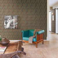 Обои LOYMINA Equator Флизелин (1*10,05) Коричневый/Серый, Геометрия арт-QTR5 012 — фото 2, Обои для стен