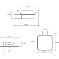Мыльница Bemeta Via Хром арт-135008022 — фото 2, Мыльницы