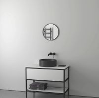 Зеркало Evoform Impressive d40 в раме - Черный цвет арт-BY 7541 — фото 2, Зеркала в ванную комнату