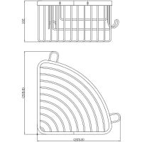 Полка корзина Rav Slezak Colorado угловая Хром арт-COA0801 — фото 2, Полки для ванной и душа