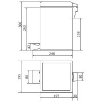 Ведро для мусора Veragio Gifortes Черное матовое арт-32141 — фото 10, Мусорные ведра