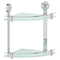 Стеклянная полка Artwelle Harmonie угловая Хром арт-HAR 040 — фото 1, Полки для ванной и душа