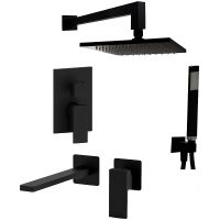 Комплект смесителей Paffoni Elle Черный матовый арт-KITEL018NO105 — фото 1, Готовые комплекты для ванной комнаты