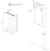 Зеркало Бриклаер Кристалл 40 с подсветкой Ясень Анкор темный арт-4627125414480 — фото 5, Зеркала в ванную комнату