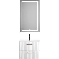 Тумба под раковину BelBagno Due 50 подвесная Bianco Lucido арт-DUE-500-2C-SO-BL-P — фото 11, Тумбы под раковину