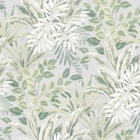 Обои Grandeco Time 3 Винил на флизелине (1,06*10,05) Зеленый/Сиреневый, Листья/Рогожка арт-TJ 3206 — фото 1, Обои для стен