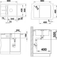 Кухонная мойка Blanco Metra 45S Compact Темная скала арт-519573 — фото 2, Кухонные мойки