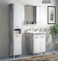 Шкаф пенал Corozo Лорена 35 Антик Белый арт-SD-00000304 — фото 3, Пеналы для ванной комнаты