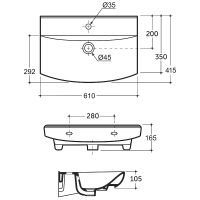 Тумба с раковиной Misty Сканди 60 подвесная Белый Дуб крафт золотой Антрацит арт-УТ000023184 — фото 9, Тумбы с раковиной