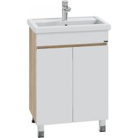 Тумба под раковину СанТа Марс 60 Белая Янтарное дерево арт-700409 — фото 1, Тумбы под раковину