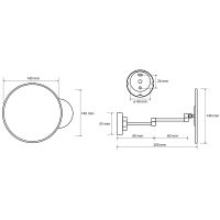 Косметическое зеркало Bemeta Cosmetic mirrors Хром арт-112101521 — фото 2, Косметические зеркала
