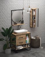 Товар: Шкаф пенал 1MarKa Grunge Loft 35П подвесной Дуб Вотан арт-Ц0000007986 - фото 4 Шкаф пенал 1MarKa Grunge Loft 35П подвесной Дуб Вотан арт-Ц0000007986 — фото 4, Пеналы для ванной комнаты